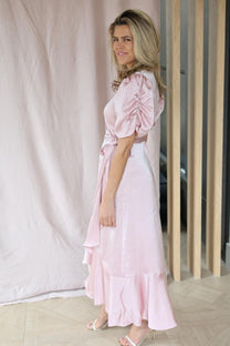 Dress Sinda | Pale rose | A-view