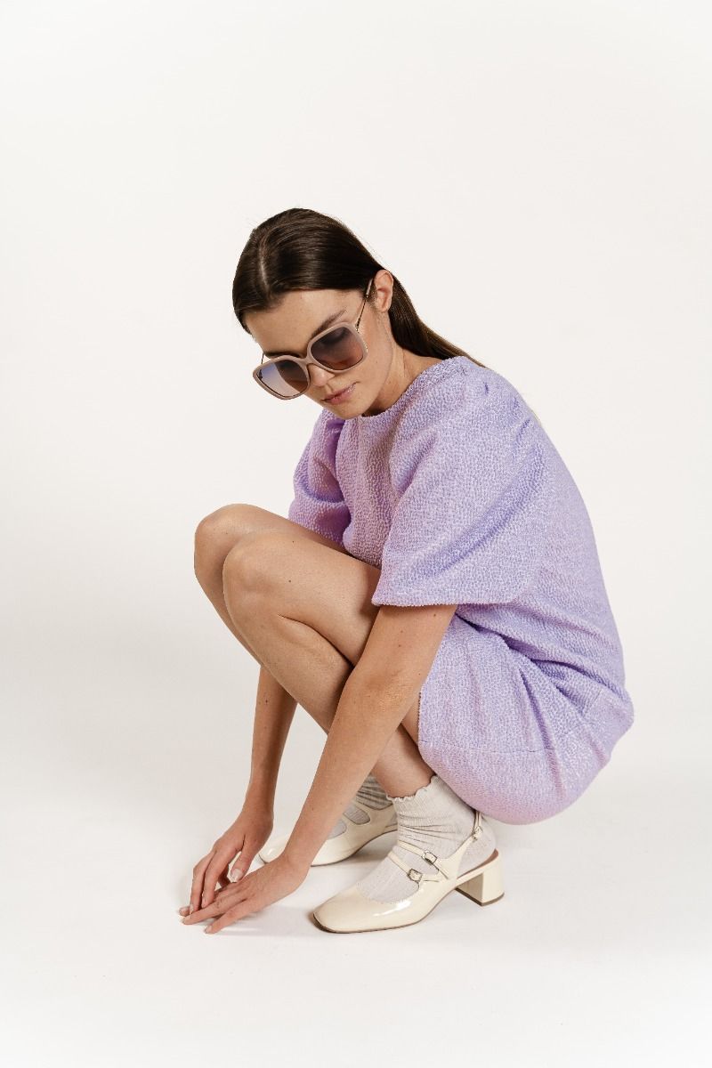 Elisa dress | Relieve lila | Bô-Dôme