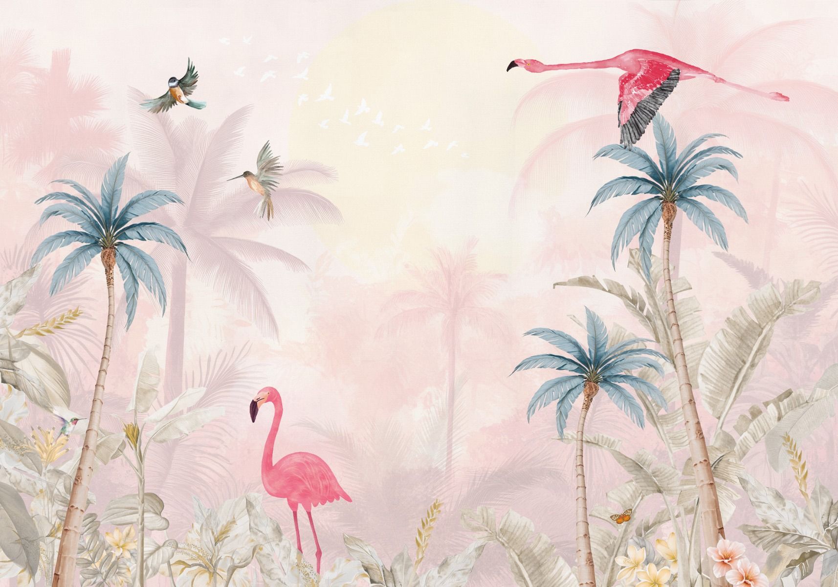 Wallpaper Pink Flamingo