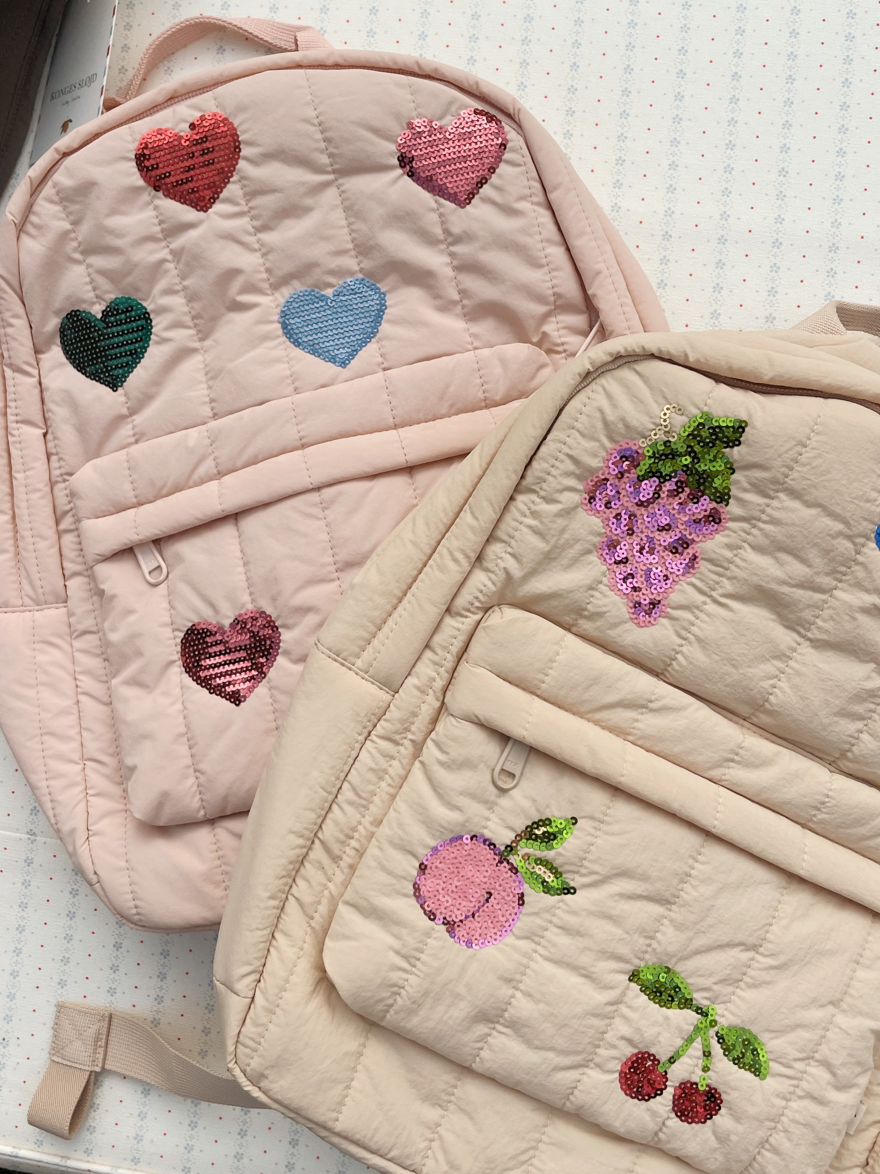 Rugzak Juno quilted sequin | Cameo rose | Konges Slojd