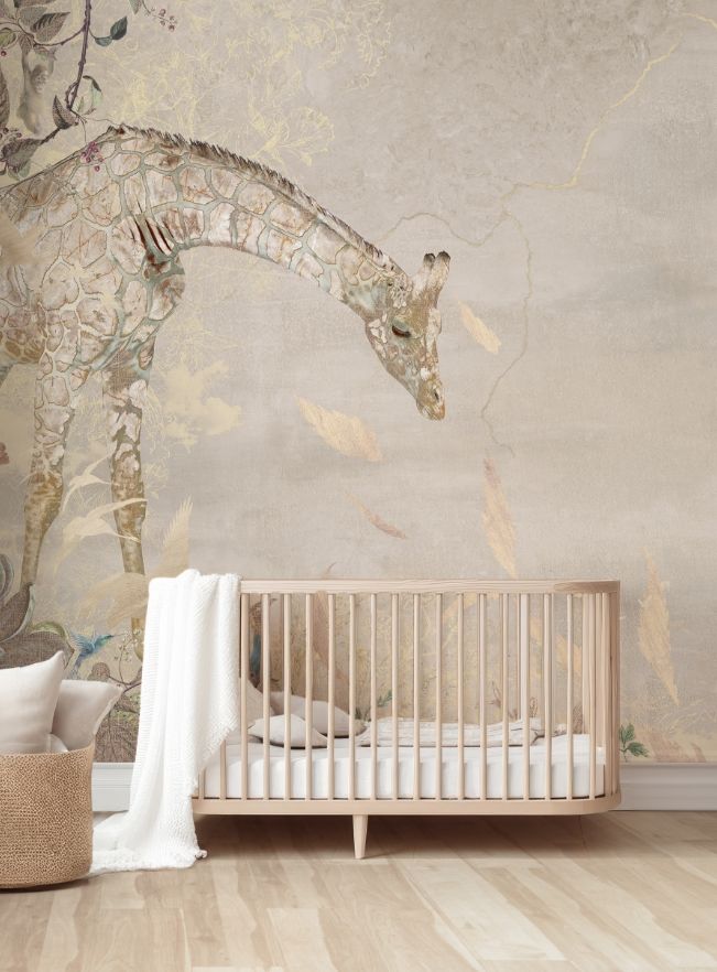 Wallpaper Giraffe | Beige