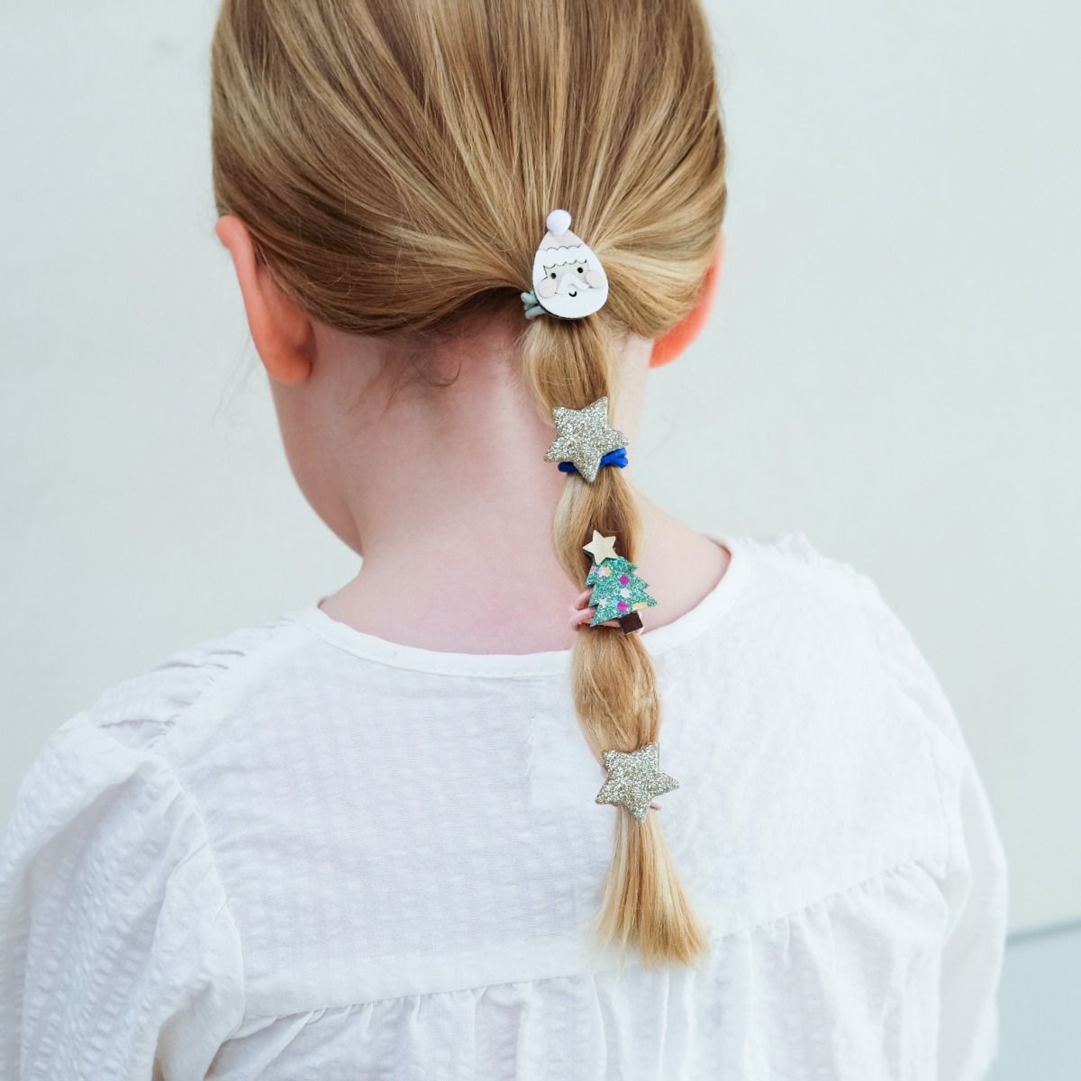 Hair elastics santa | Christmas | 6 pieces | Mimi & Lula