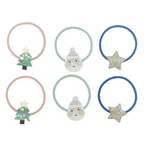 Hair elastics santa | Christmas | 6 pieces | Mimi & Lula
