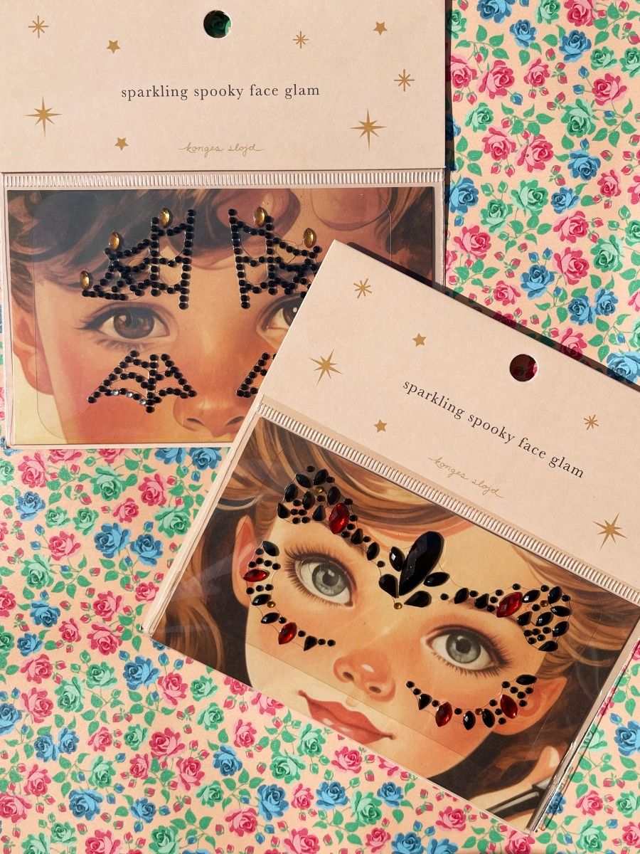 Halloween face jewels | Red/black | Konges Slojd