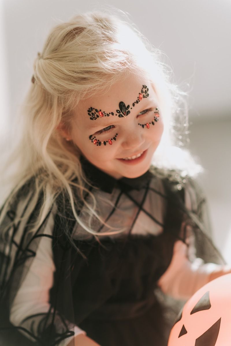 Halloween face jewels | Red/black | Konges Slojd