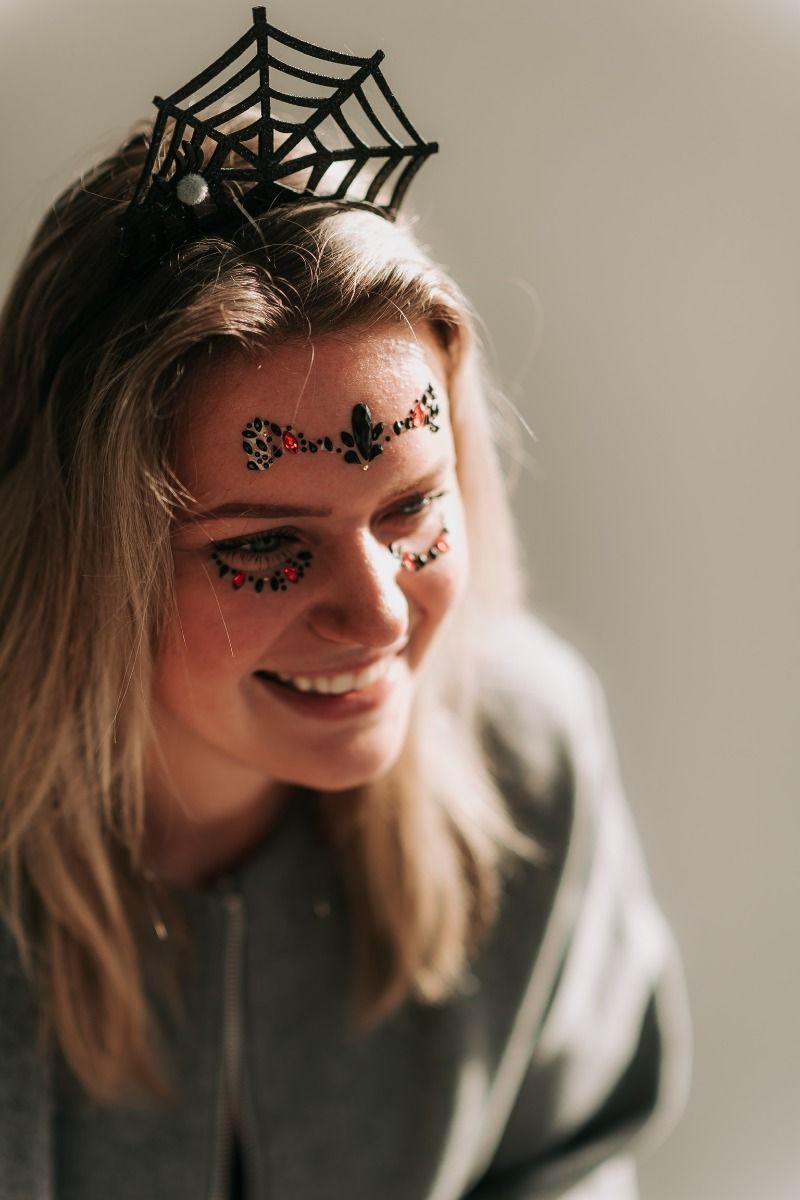 Halloween face jewels | Red/black | Konges Slojd