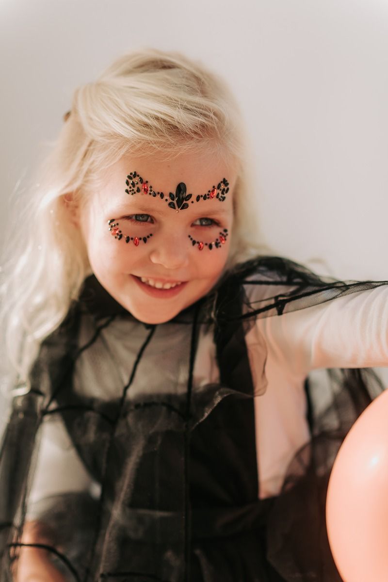 Halloween face jewels | Red/black | Konges Slojd