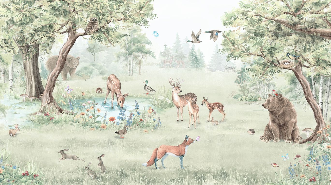 Wallpaper Forest Animals