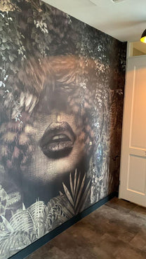 behang vrouw slaapkamer