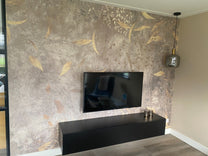 Wallpaper Golden leaves | Beige | Sample