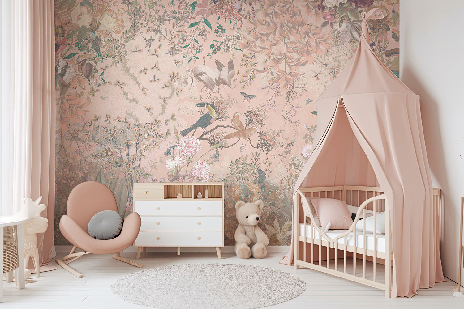 Wallpaper Botanical Blossom | Peach