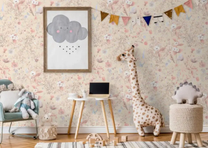 Behang vintage flowers bloemen babykamer