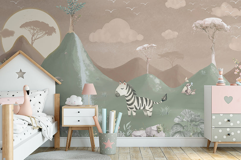 Wallpaper African savannah | Light brown