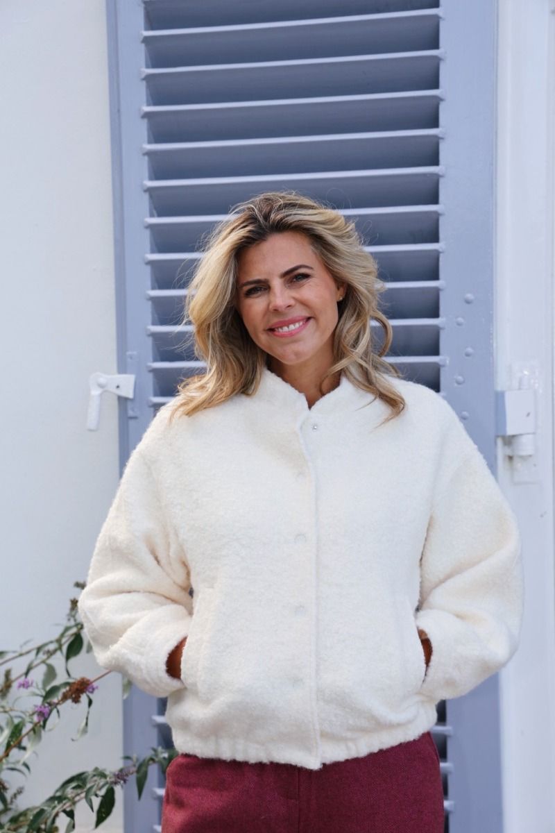 Jacket Baltimore boucle | Off white | Nukus