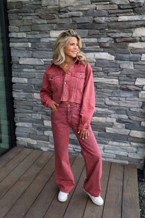 Jacket Willow | Brick red | Harper & Yve