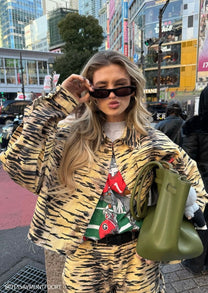 Jacket Willow | Trashy tiger yellow | Harper & Yve