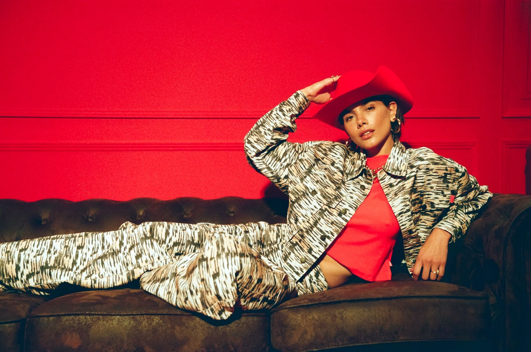 Jacket Willow | Trashy tiger yellow | Harper & Yve