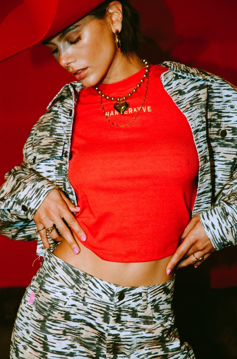 Jacket Willow | Trashy tiger yellow | Harper & Yve