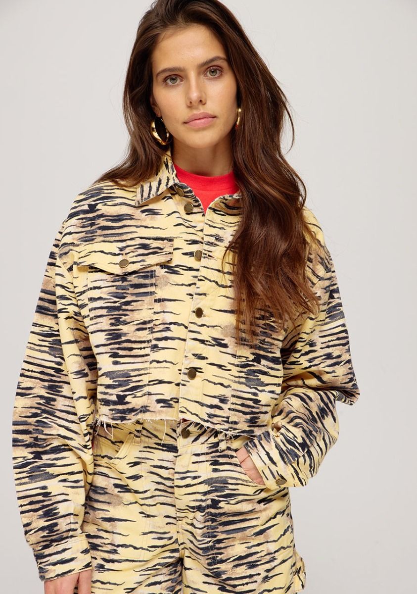 Jacket Willow | Trashy tiger yellow | Harper & Yve