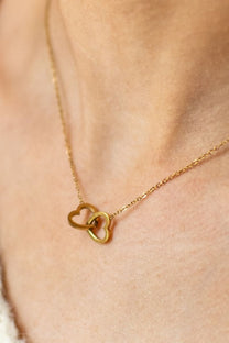 Ketting double hearts | Goud | Studio Poespas