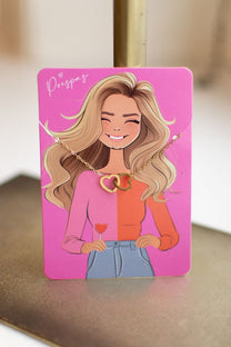 Ketting double hearts | Goud | Studio Poespas