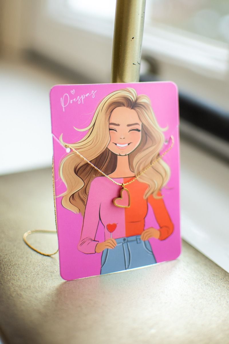 Ketting falling in love | Roze/goud | Studio Poespas