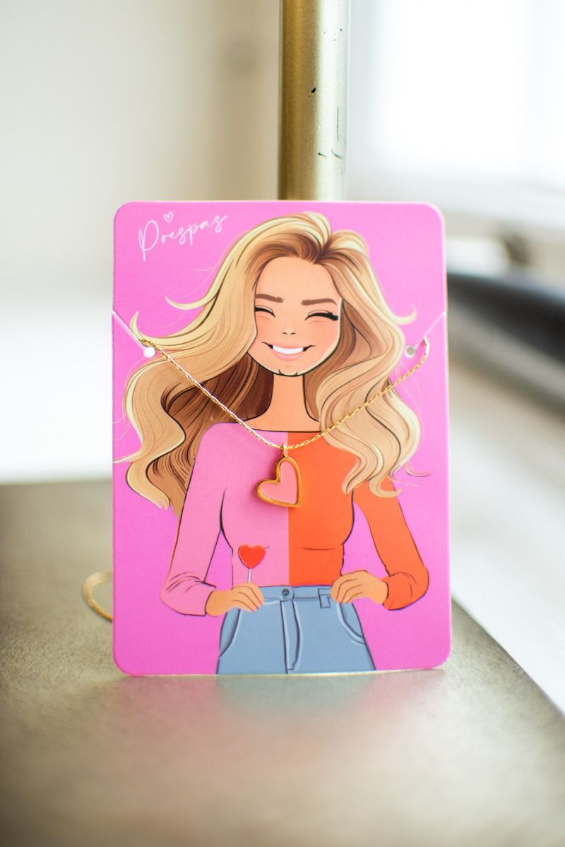 Ketting falling in love | Roze/goud | Studio Poespas