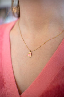 Ketting falling in love | Roze/goud | Studio Poespas