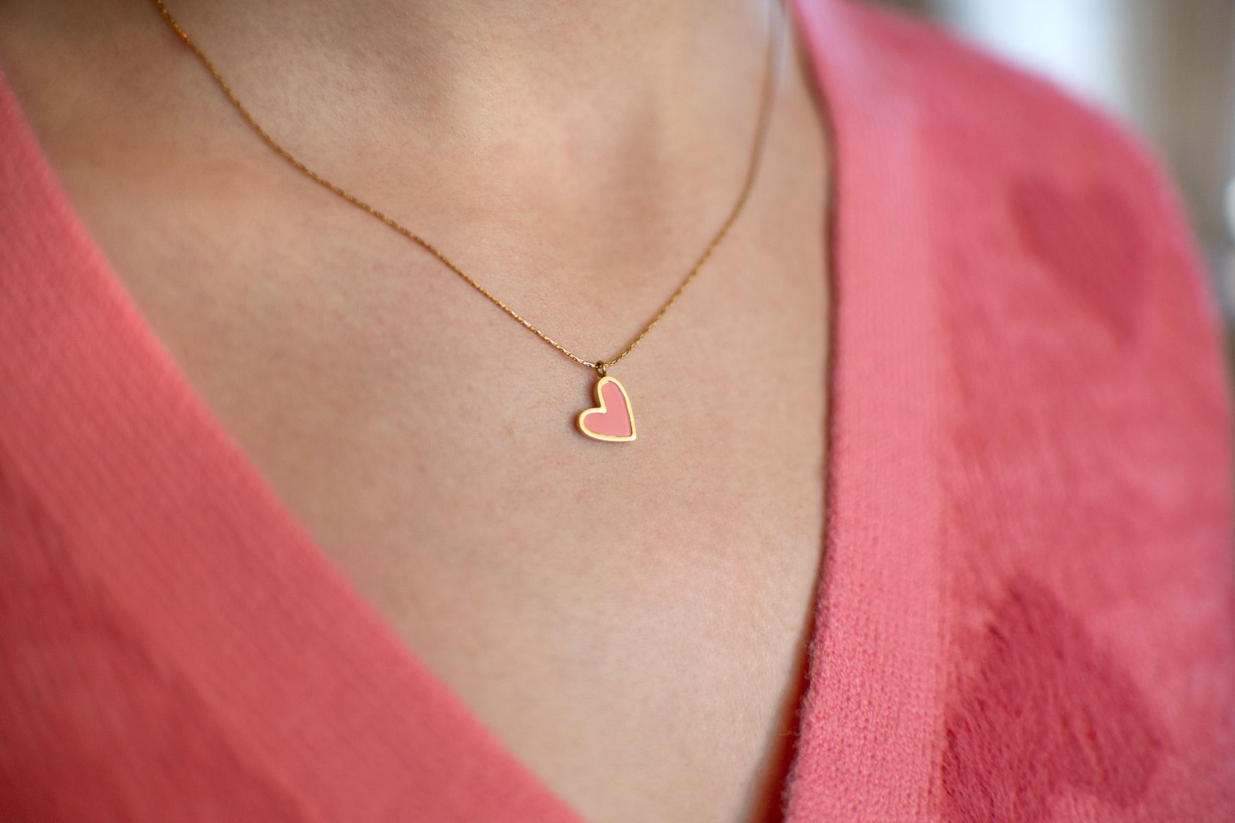 Ketting falling in love | Roze/goud | Studio Poespas