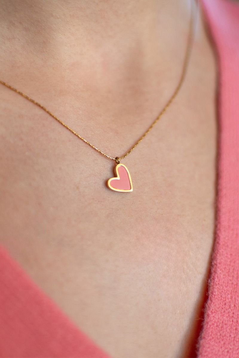 Ketting falling in love | Roze/goud | Studio Poespas