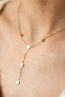 Ketting five tiny hearts | Goud | Studio Poespas