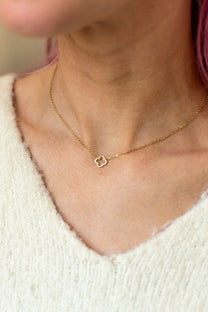 Ketting klavertje vier | Goud | Studio Poespas