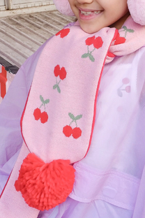 Knitted scarf cheerful cherry | Rockahula