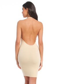 Low back/low front dress | Latte | Magic Bodyfashion