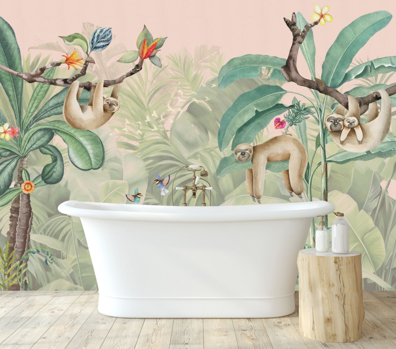 Wallpaper Lazy Sloth | Jungle Collection