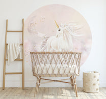 Wallpaper circle Dreamy unicorn | Pink