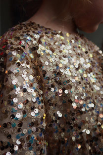 Lila sequins dress | Gold glitter | Konges Slojd