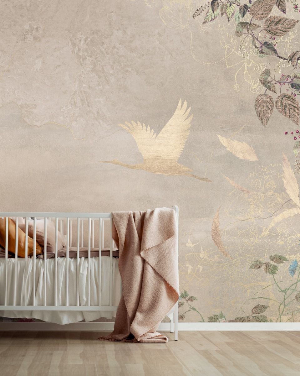 Wallpaper Morning bird | Beige