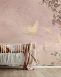 Wallpaper Morning bird | Pink