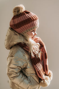 Hat cozy striped knitted | 7-10 years | Rockahula