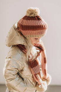 Hat cozy striped knitted | 7-10 years | Rockahula