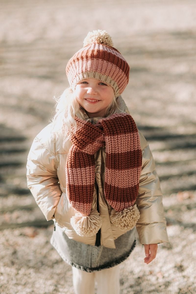 Hat cozy striped knitted | 7-10 years | Rockahula