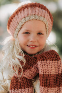 Hat cozy striped knitted | 7-10 years | Rockahula
