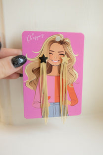 Oorbellen falling stars | Goud | Studio Poespas