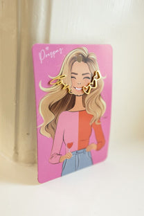 Oorbellen love & hearts | Goud | Studio Poespas