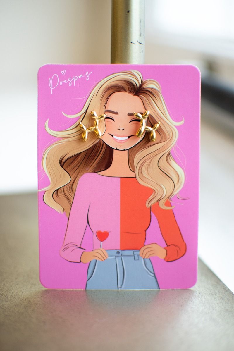 Oorbellen snoepdog | Goud | Studio Poespas