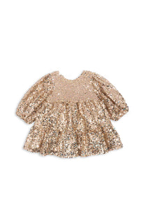 Lila sequins dress | Gold glitter | Konges Slojd