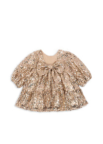 Lila sequins dress | Gold glitter | Konges Slojd