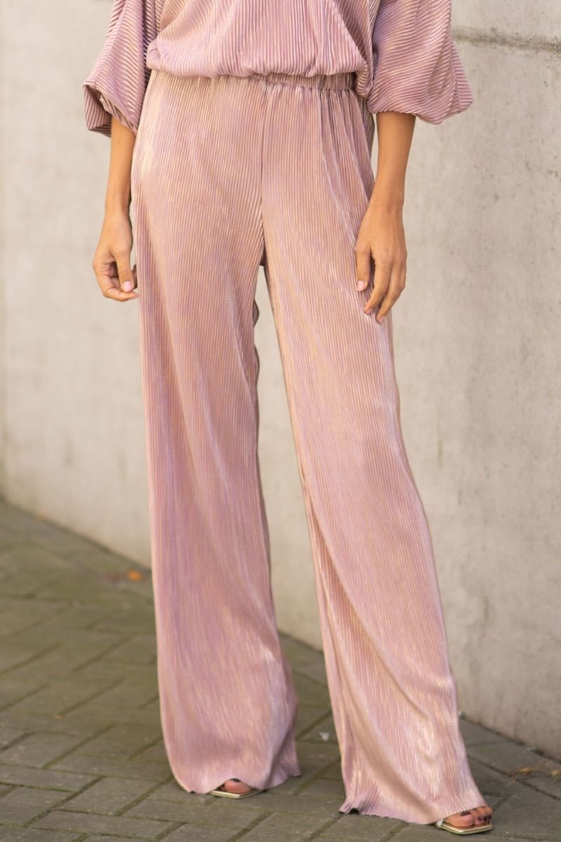 Pants Plissé | Pink champagne | Studio Poespas