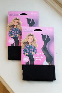 Panty Emma | Black lined | 200 Den | Studio Poespas